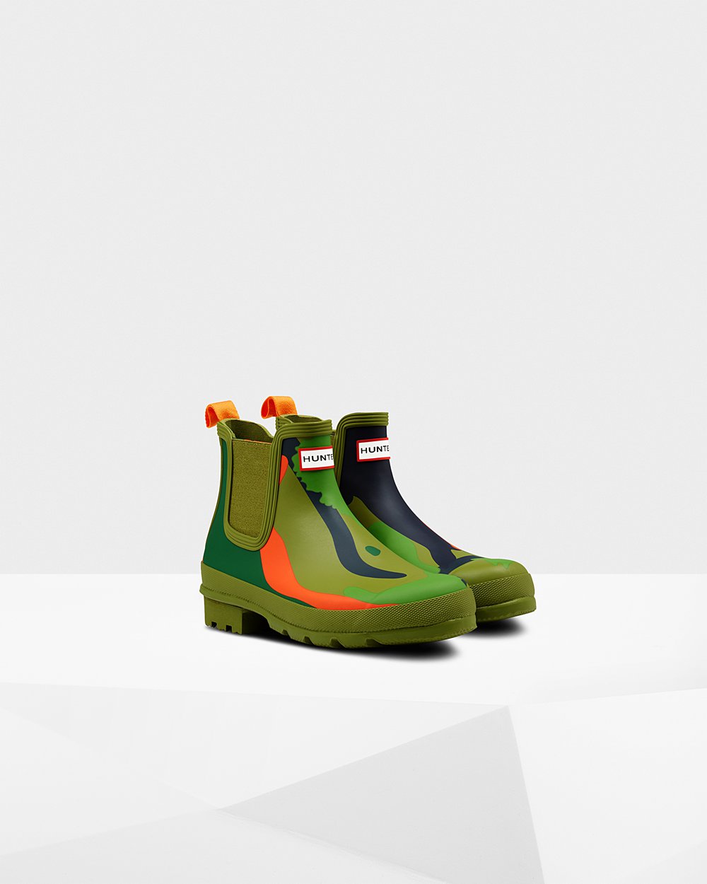 Chelsea Boots Herr - Hunter Original Rockpool Camo - Gröna - 074395-ZFM